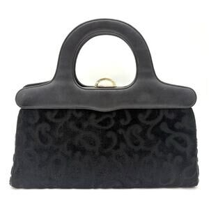 Black Velvet After Five Velvet Frame Vintage Handbag Glamour Elegant Dark